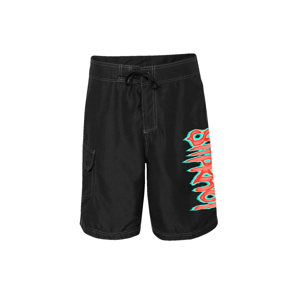 Fluorescent Logo Swim Trunks